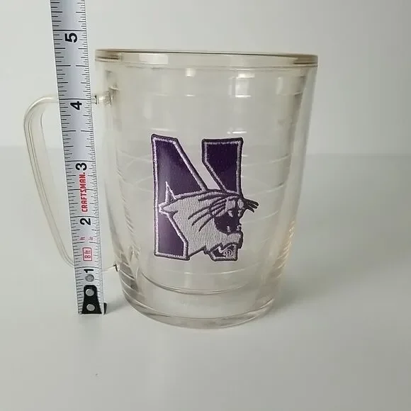 Tervis Tumbler Mug 17oz Northwestern Wildcats USA w/ handle NCAA Big 10 College - Picture 2 of 6